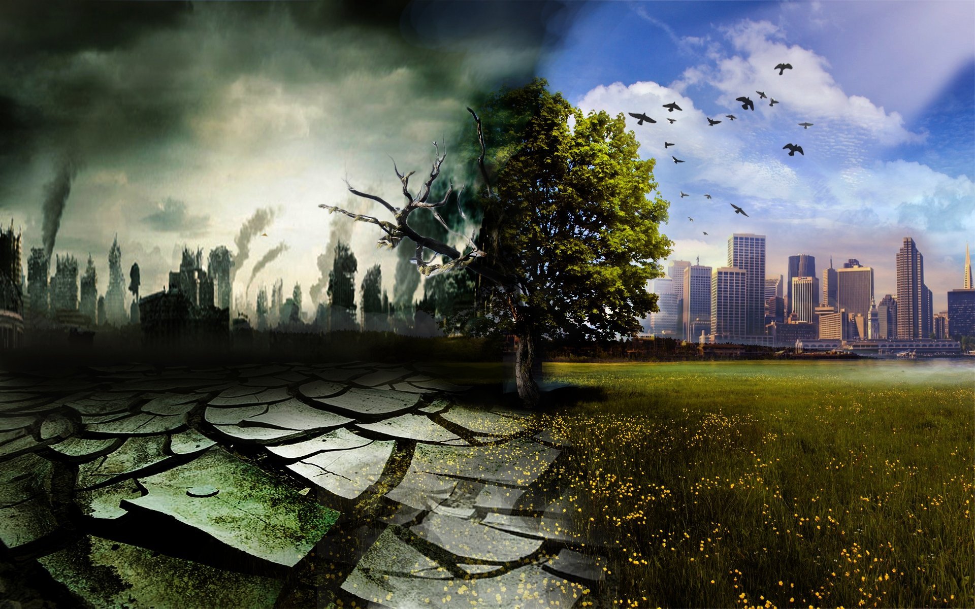 Дерево конца света. Разрушение природы. Разрушение природы человеком. Природа будущего. Природа экология.
