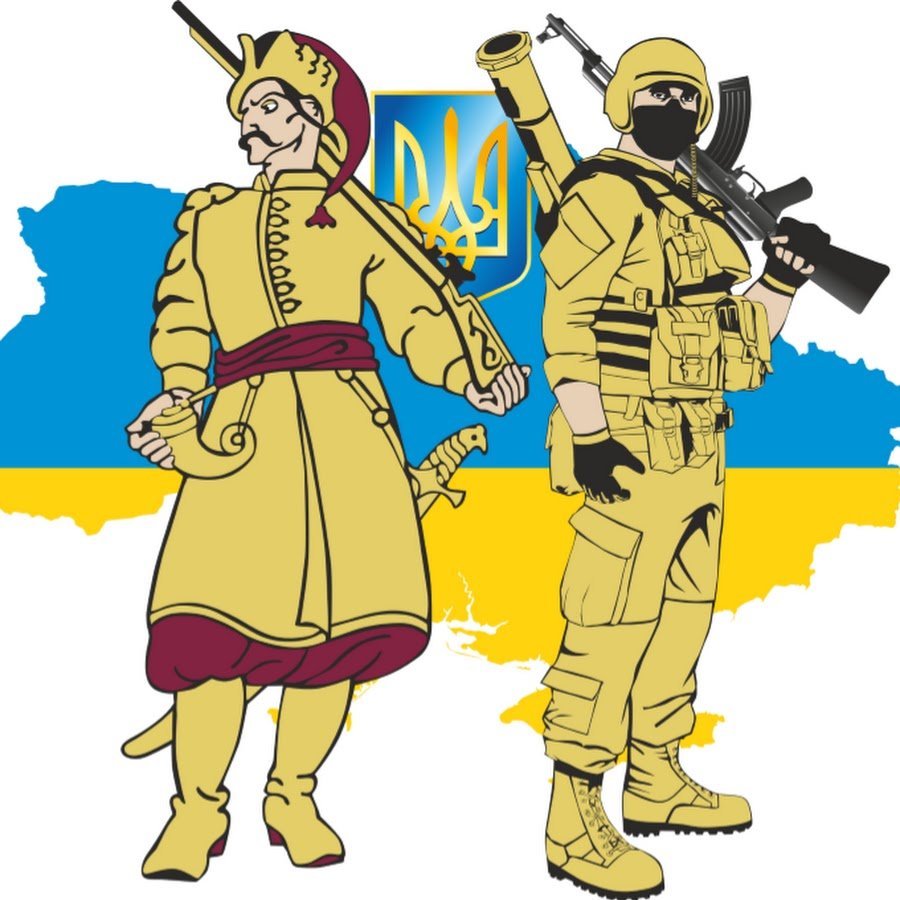Украинский Козак и солдат арт