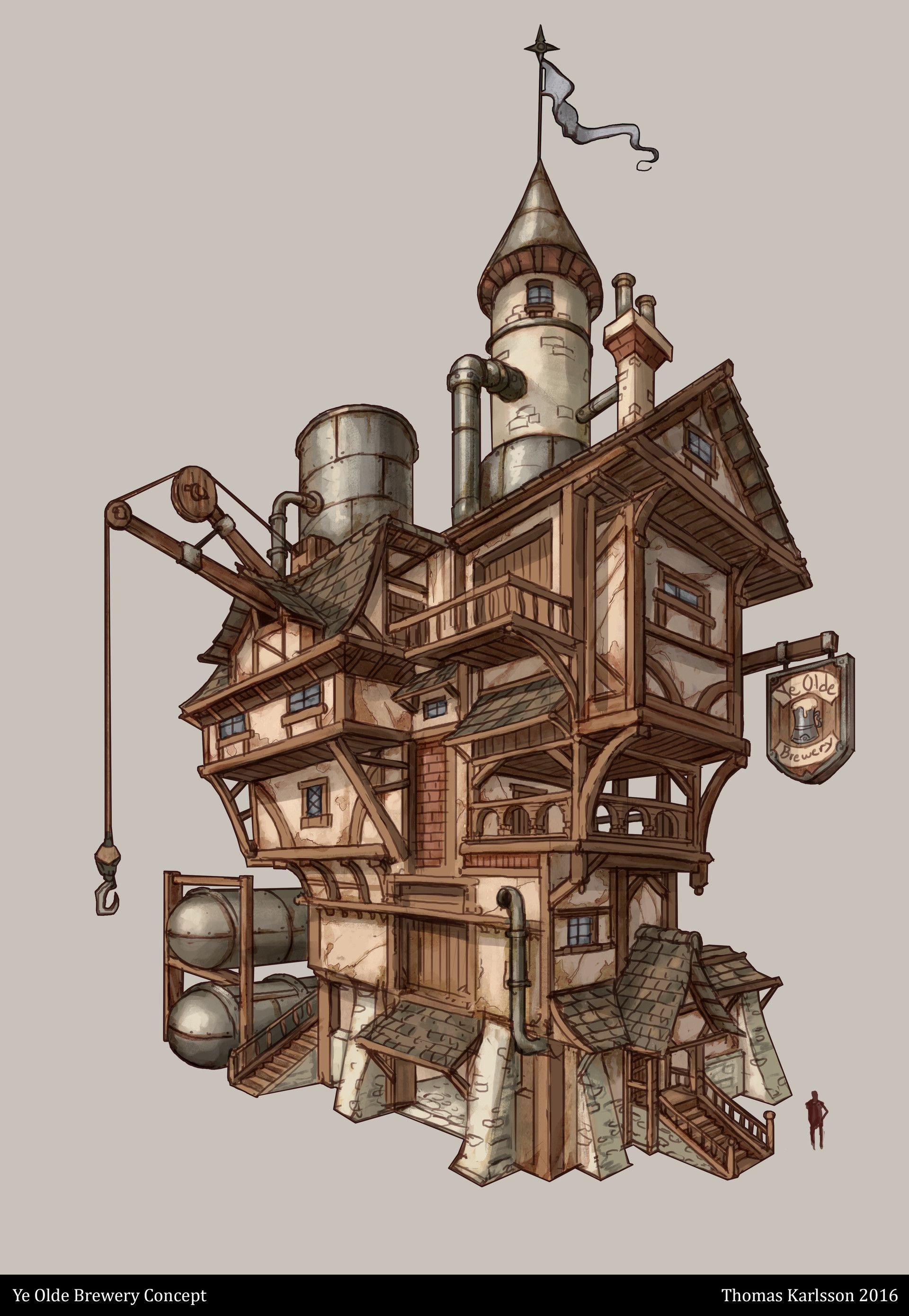 Steampunk стиль архитектура