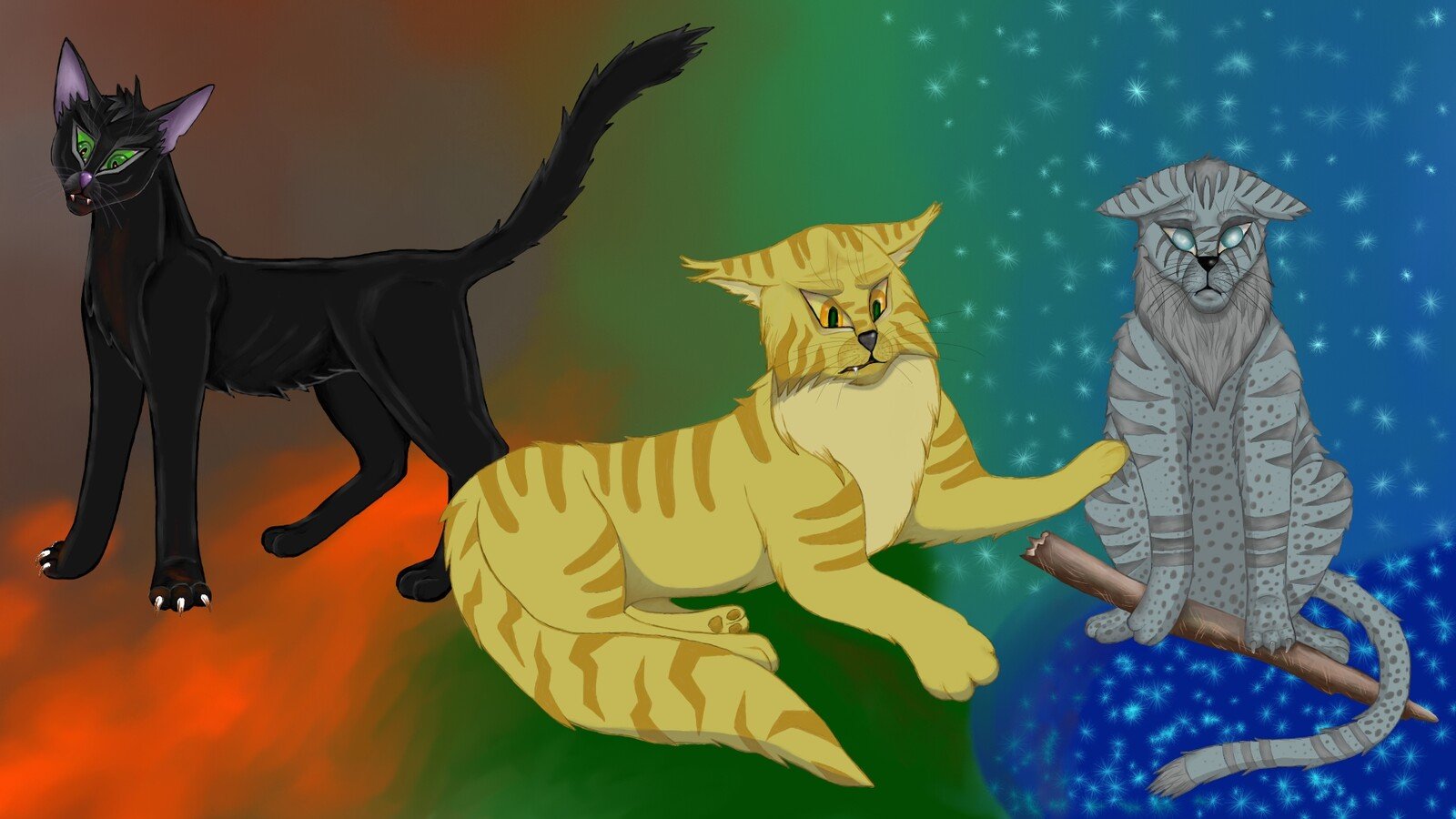 Коты Воители Солнцезвезд и Лунница