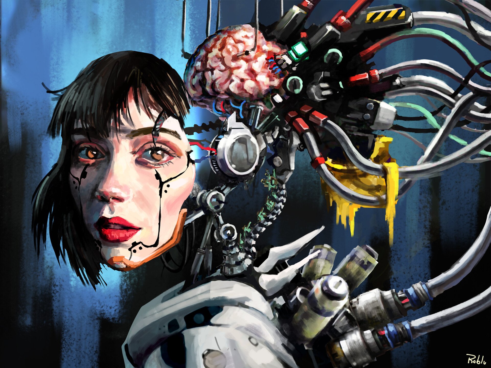 Cyberpunk robot art фото 9