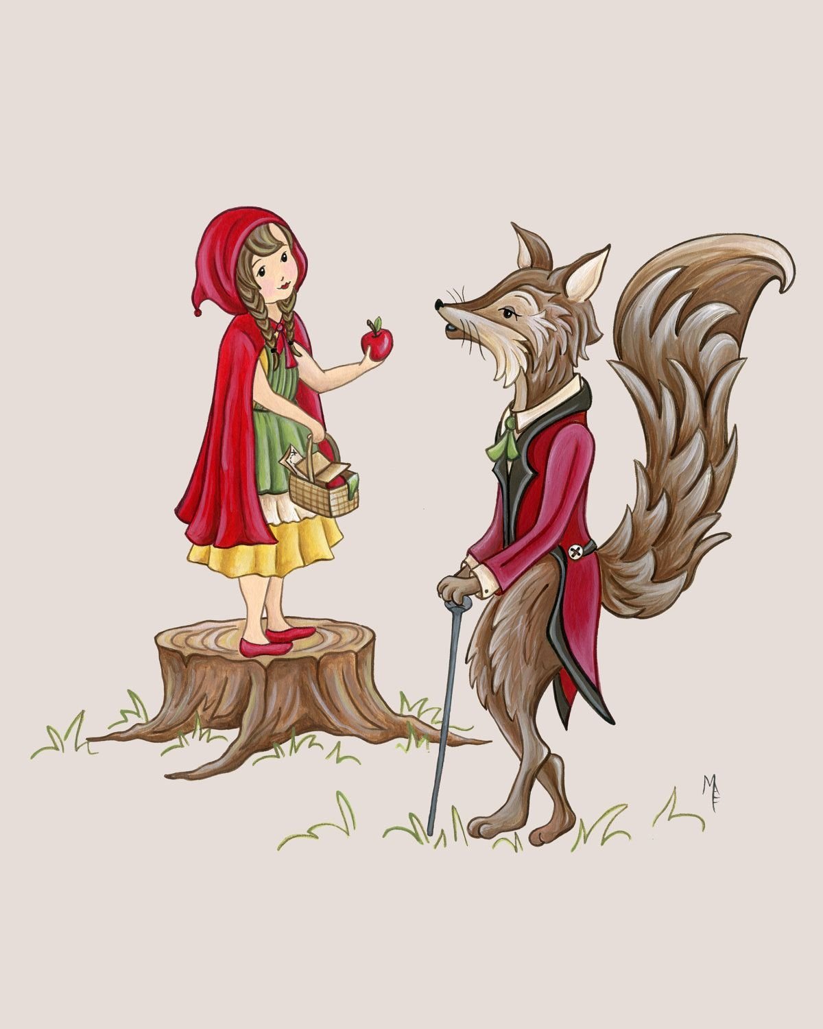 Красная шапочка и серый волк любовь