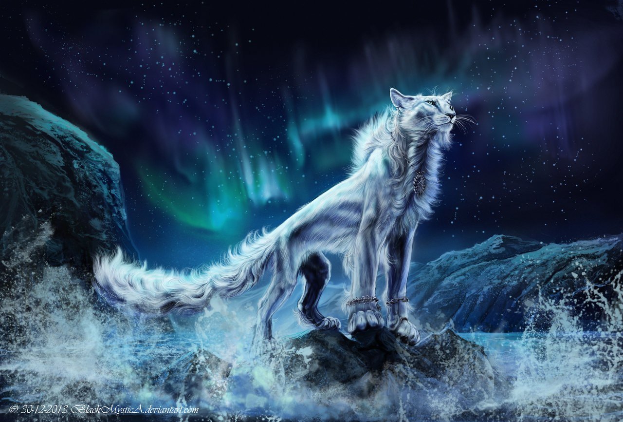 Мистические животные волки