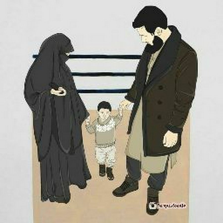 Мусульманка с ребенком арт