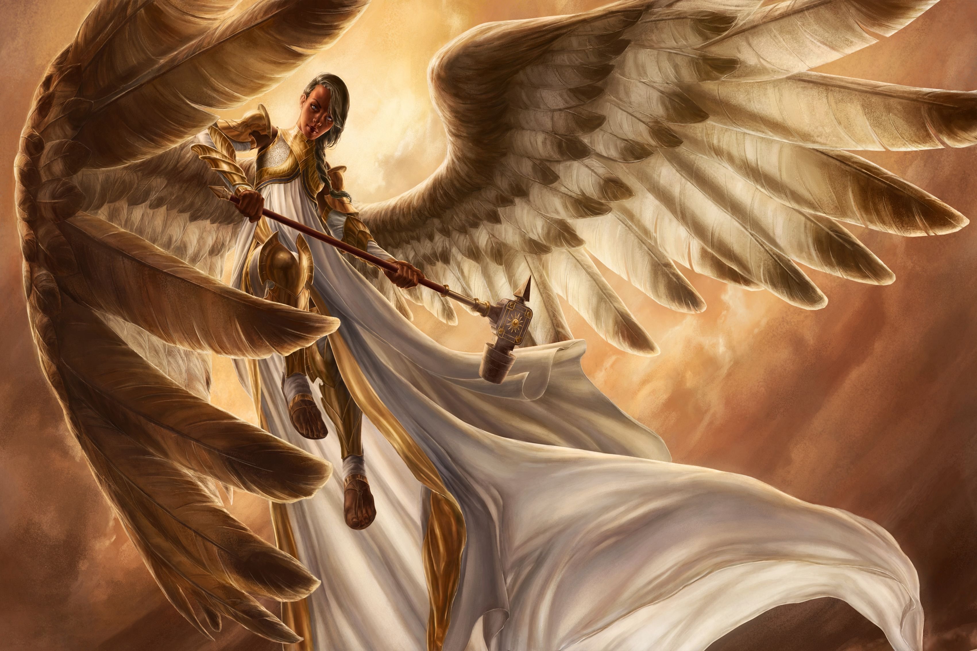 Крылатый ангел. Ангел-воин референс. Архангел делгреикт. Ангел фэнтези.