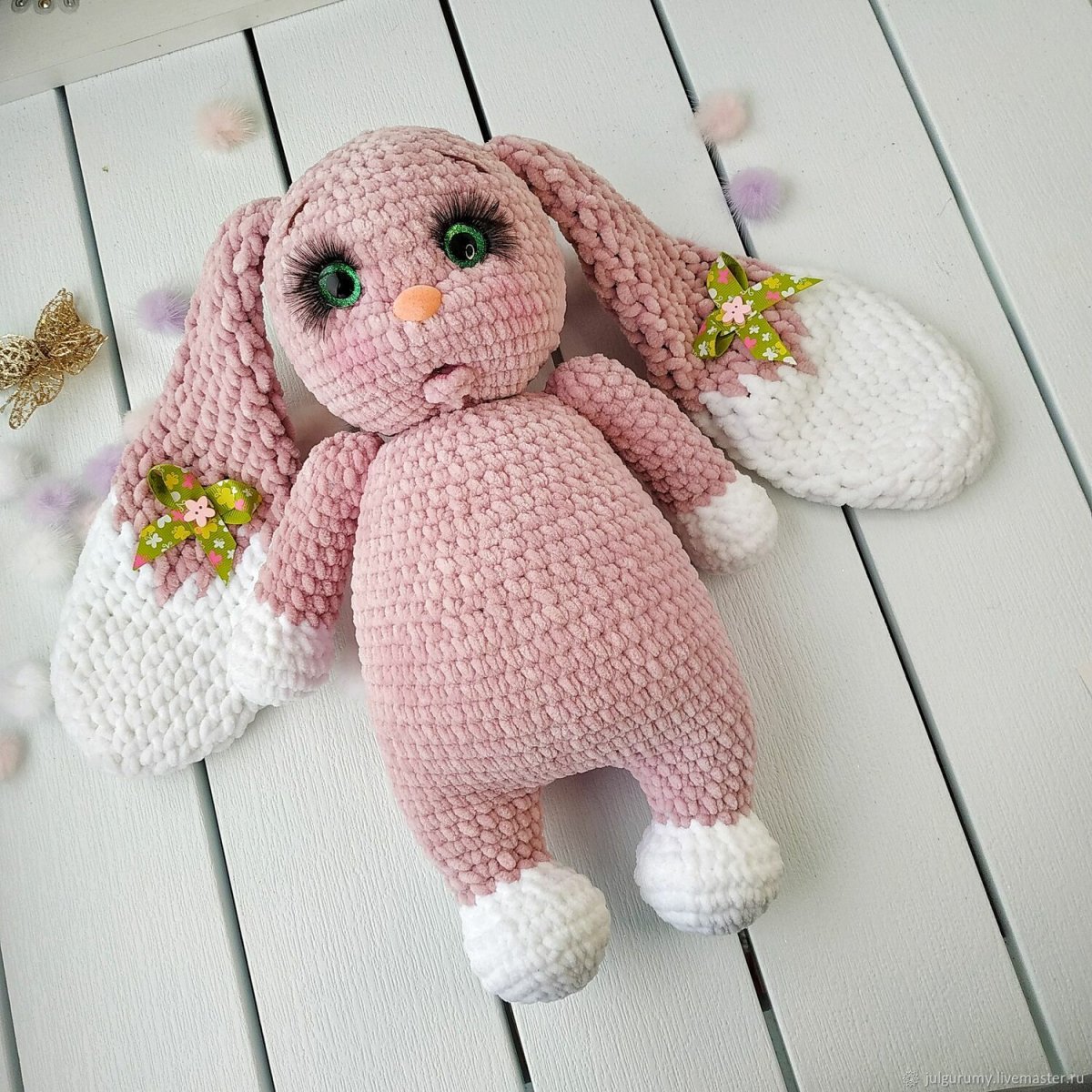 Вязаные плюшевые звери кролик