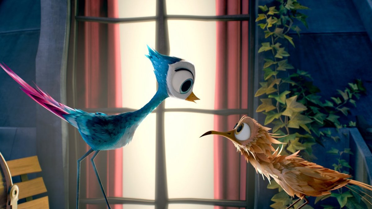 Свиристель и красный Кардинал