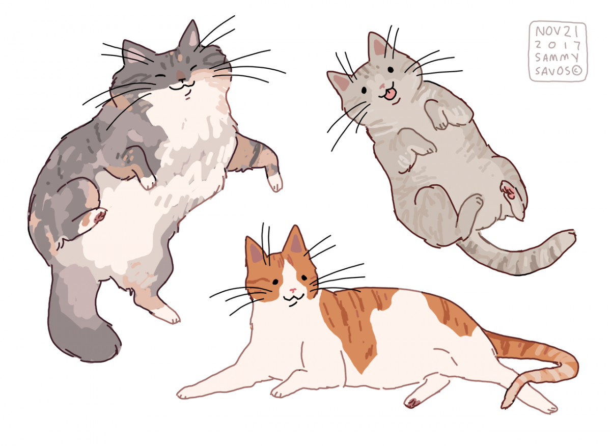 Иллюстрации кошки Flat