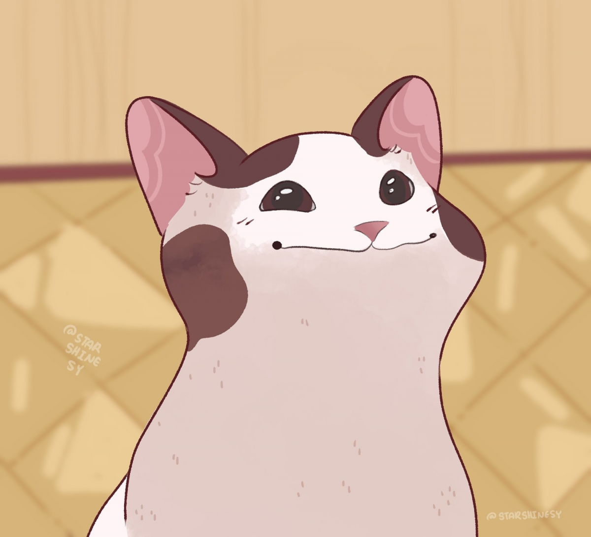 Толстый кот арт