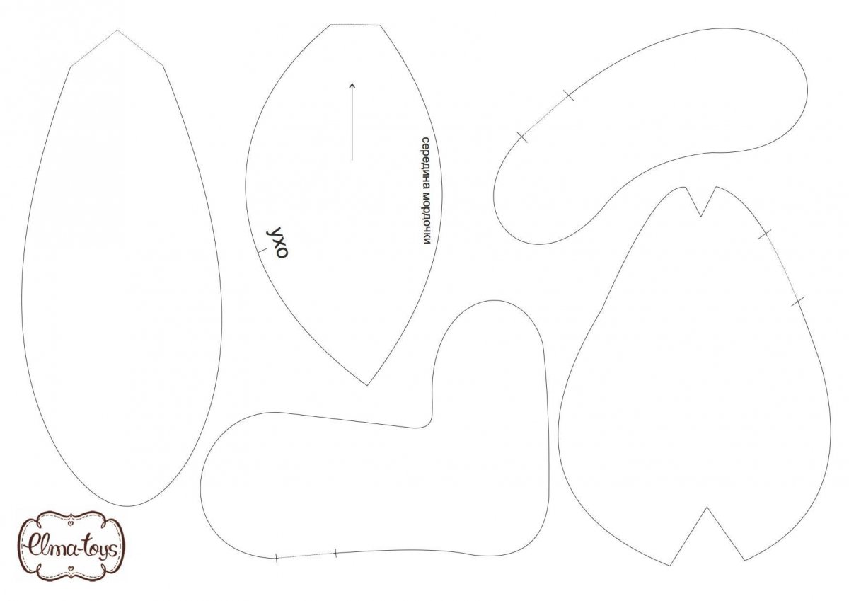 Заяц Тильда примитив выкройка