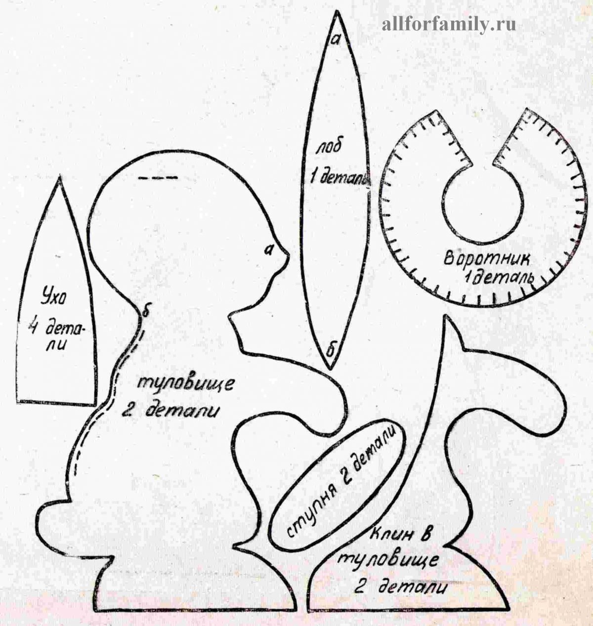 Лекало игрушки зайца