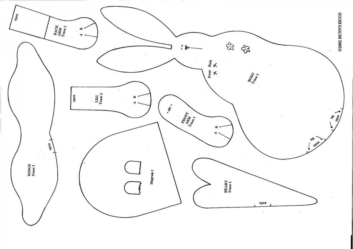 Кукла Тильда Зайка выкройка