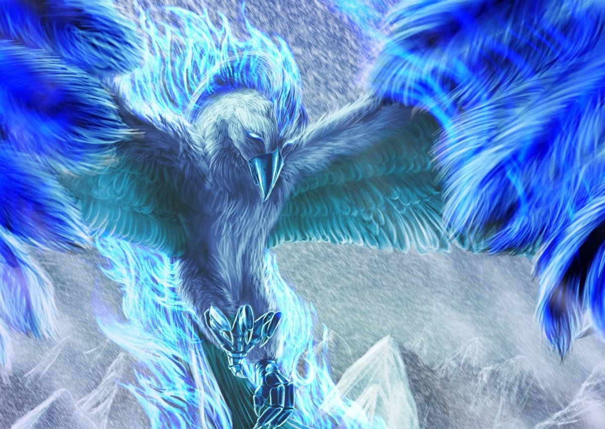 Птичка голубая шея