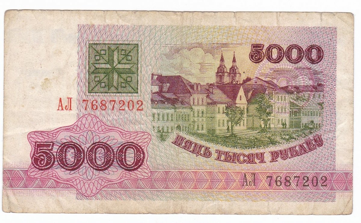 Российский рубль на фоне белорусского