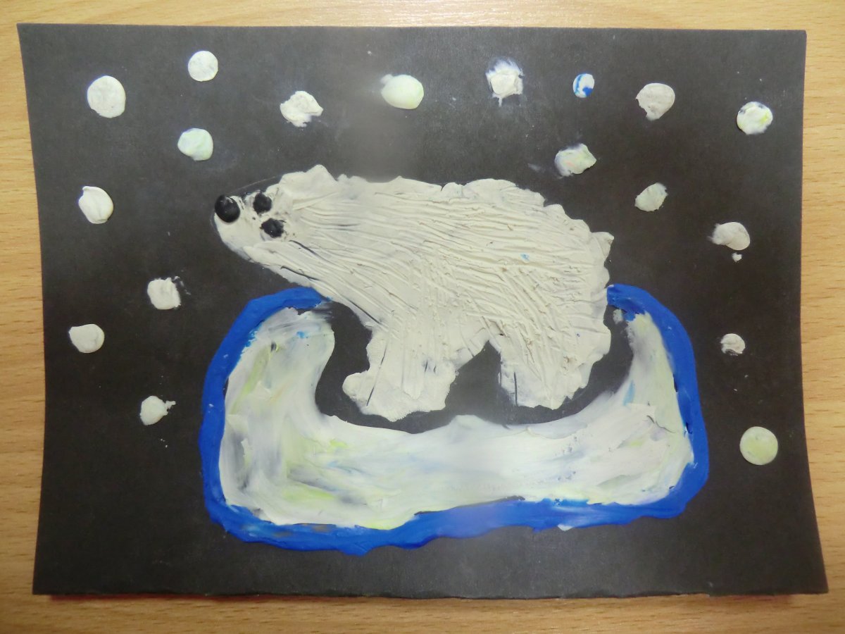 Поделка белый медведь