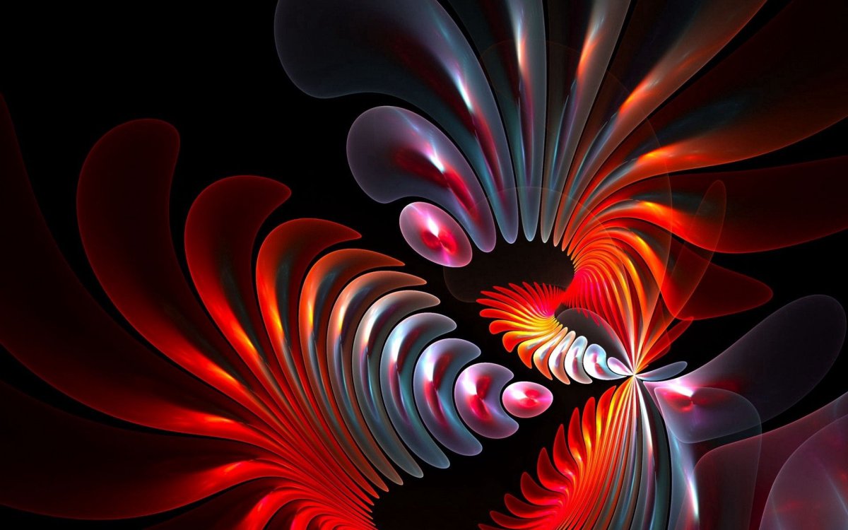 Абстракция черно красная зелёная