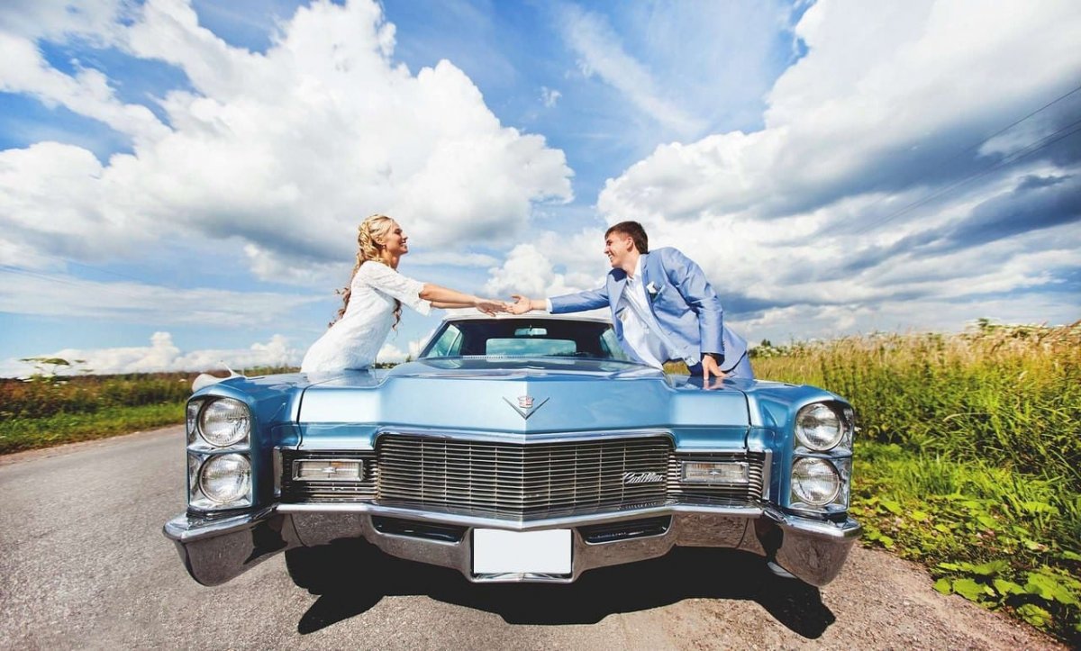 Свадьба с Кадиллаком ретро