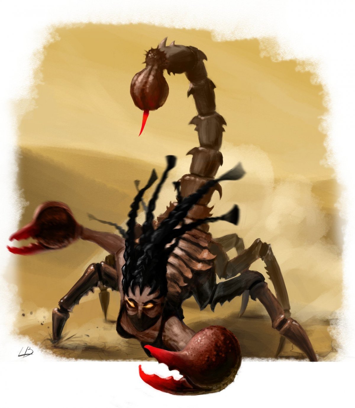 Скорпион против паука тарантула