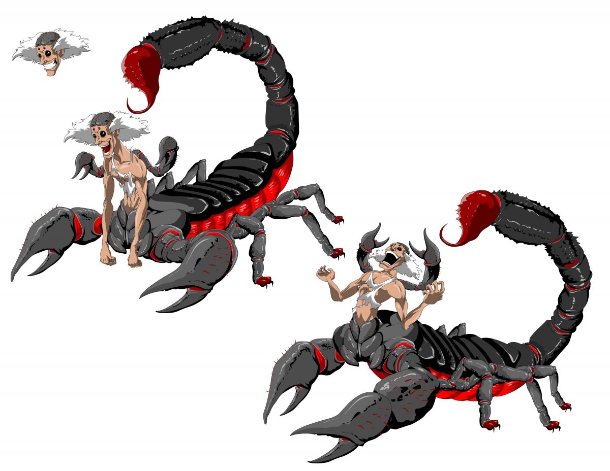 Верблюжий паук против скорпиона