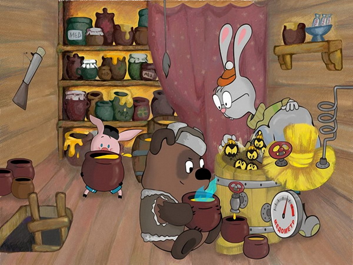 Кроличья Нора мультфильм Винни пух