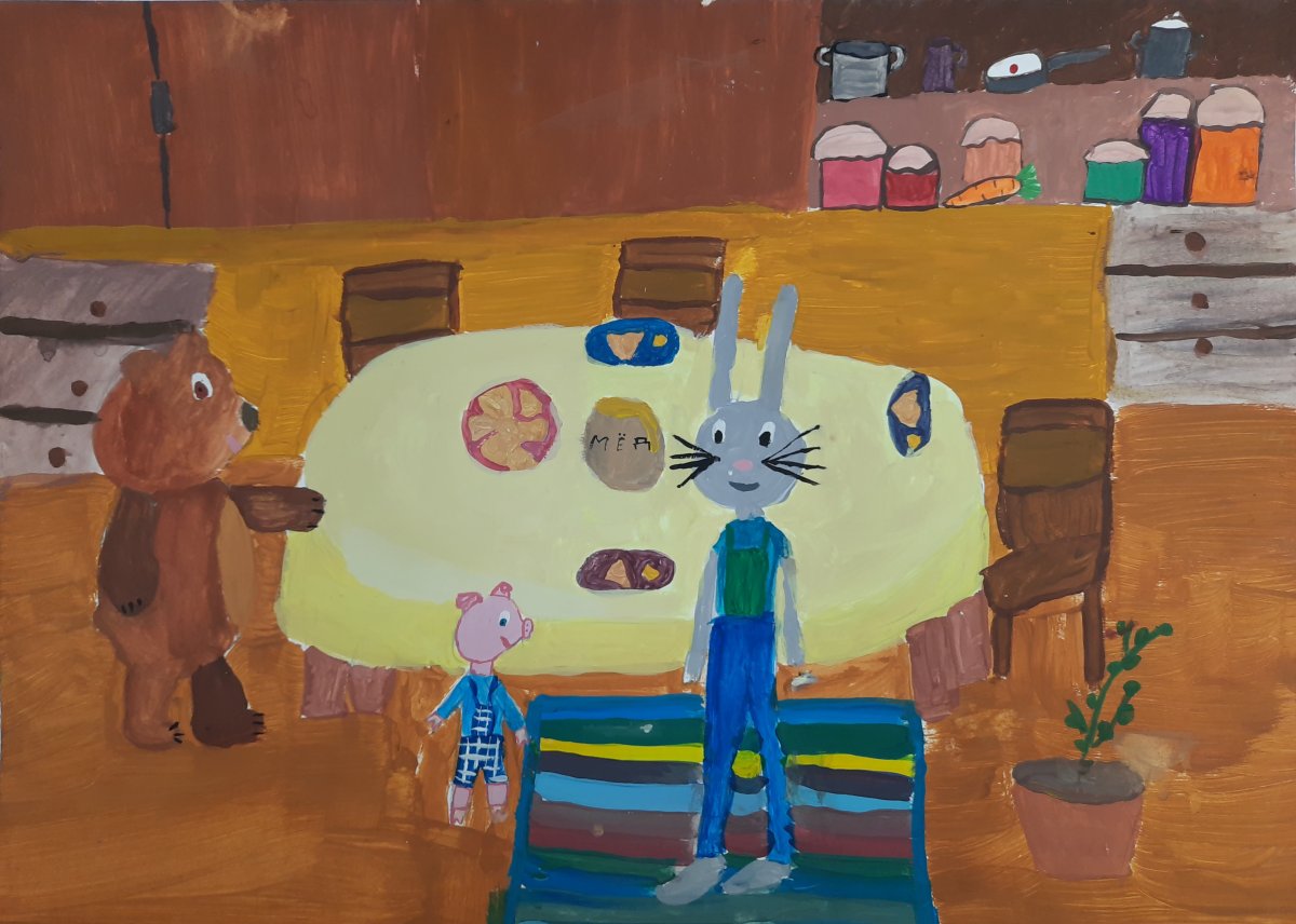 Винни пух в гостях у кролика