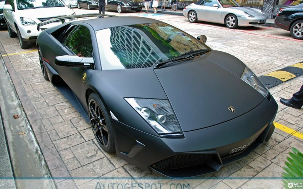 Чёрный матовыйматовый Lamborghini Murcielago