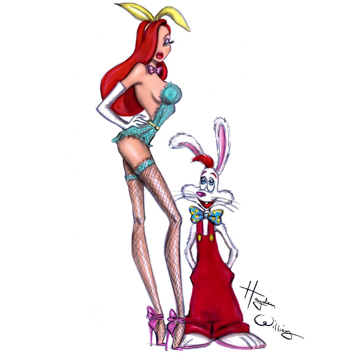 Джессика рэббит и кролик Роджер