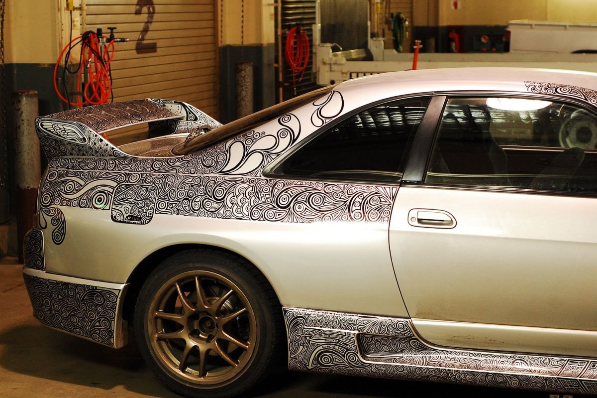 Машина Разрисованная маркером