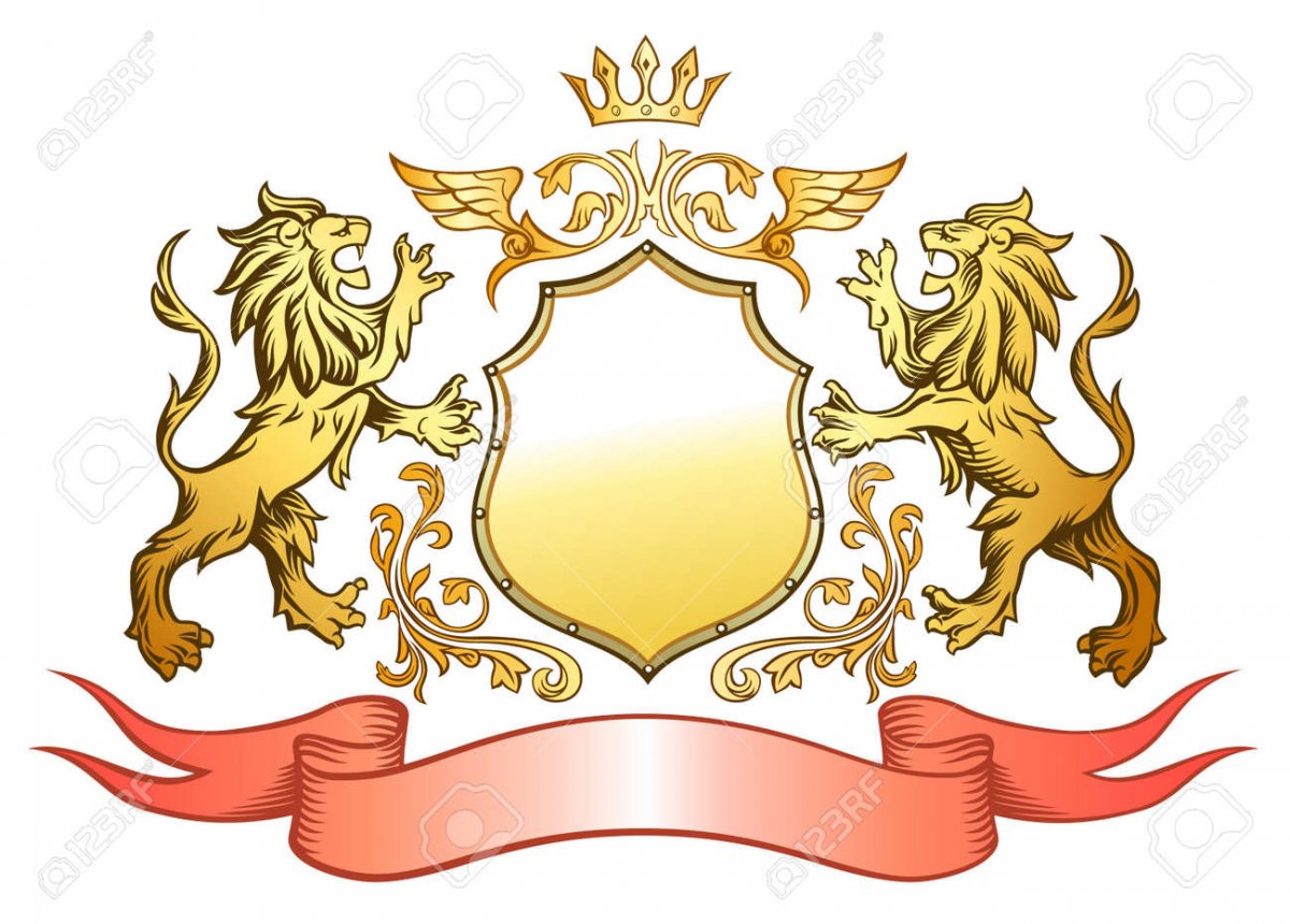 Геральдический щит с животным