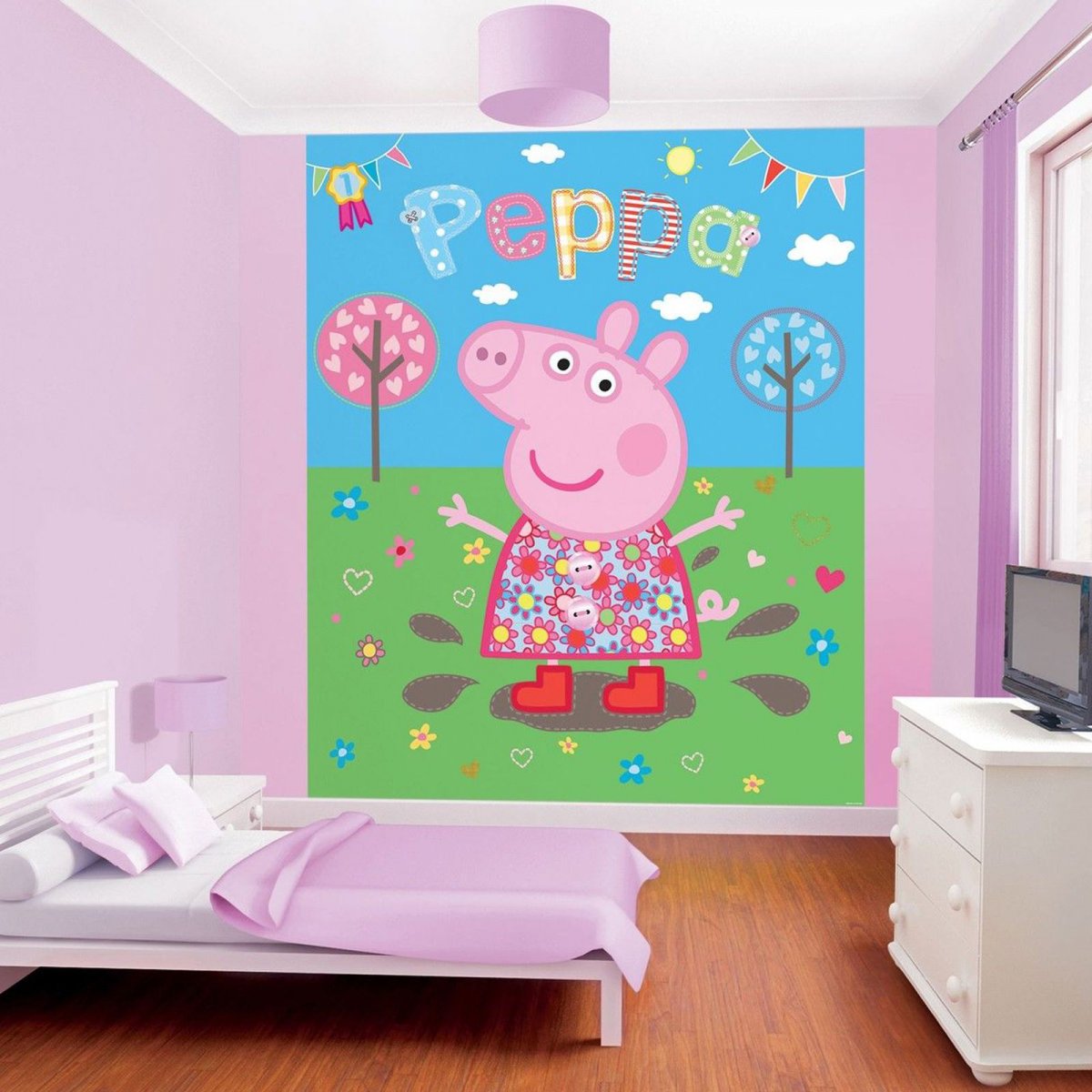 Обои Свинка Пеппа с домом