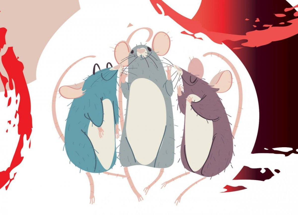 Две крыски обнимаются