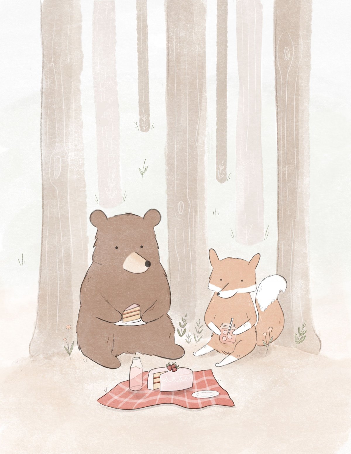 Лисичка и медведь