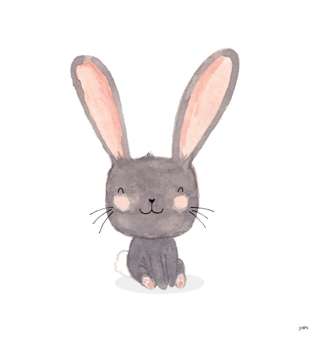 Зайчик на белом фоне