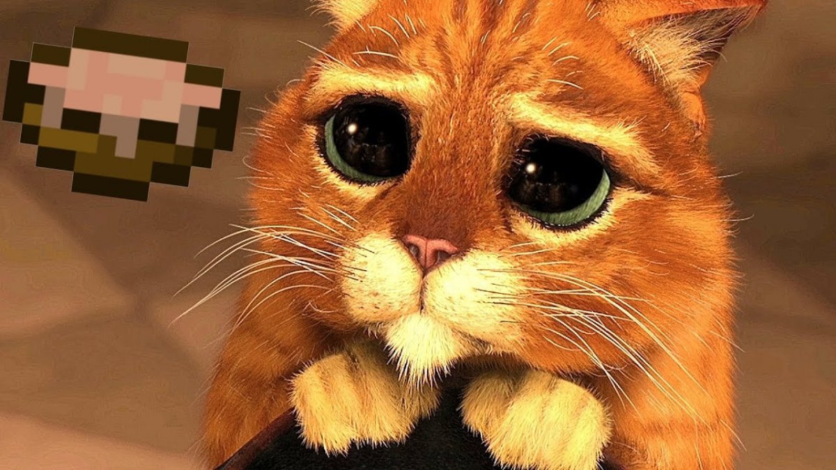 Кот в сапогах Шрек глаза