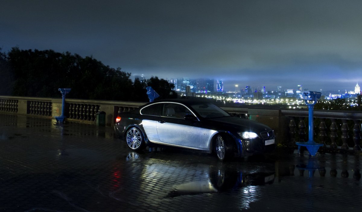 Вид из кабины машины