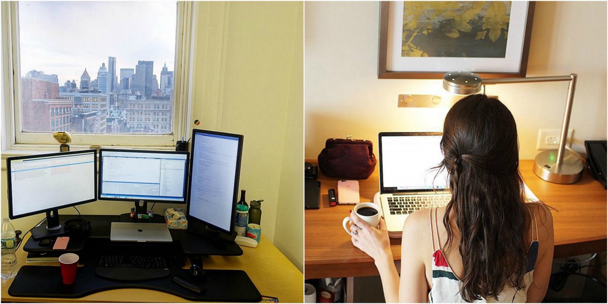 Мокап компьютер с человеком