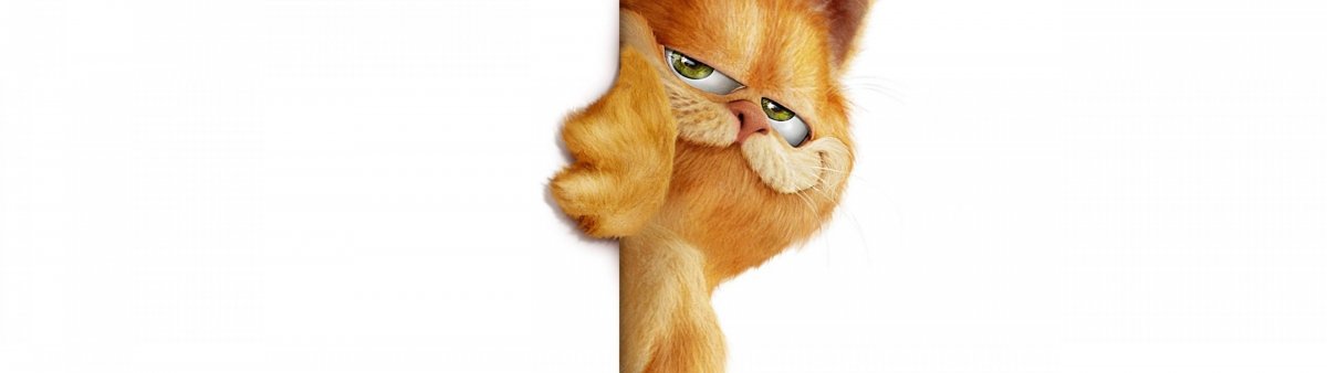 Котик на синем фоне