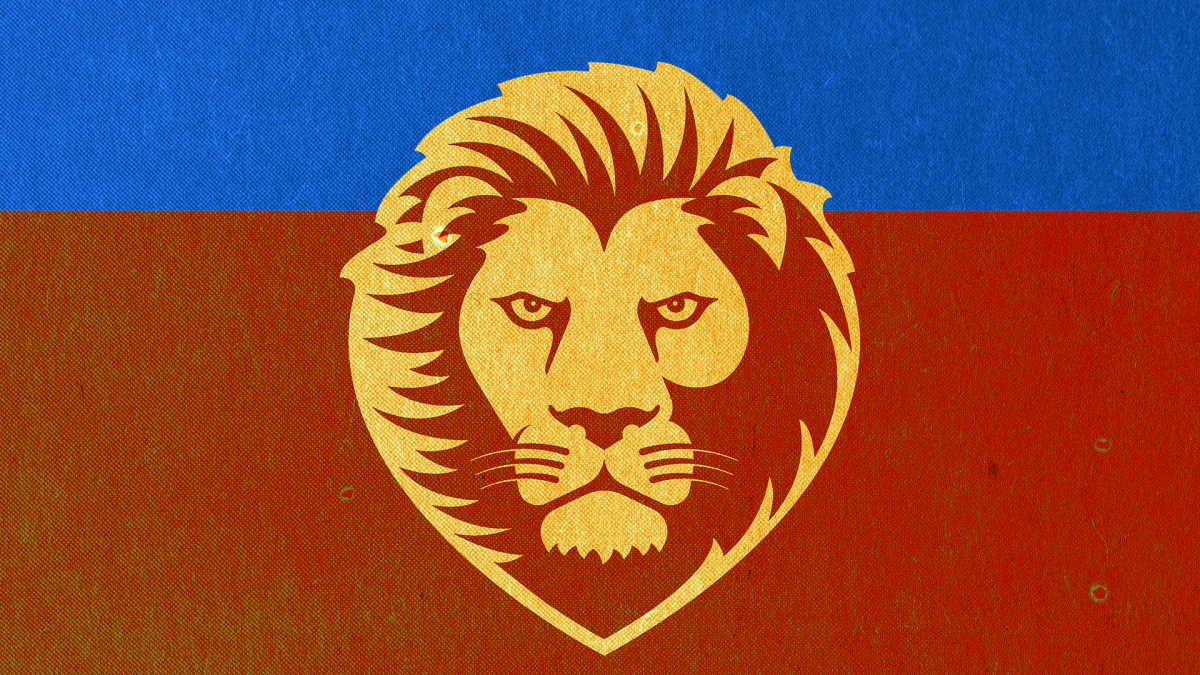 Машина со значком Льва