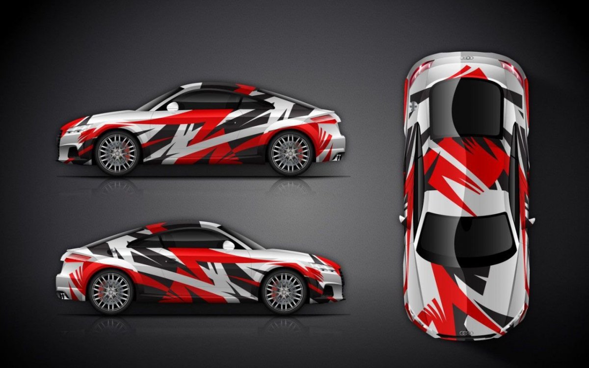 Ауди ТТ красный камуфляж