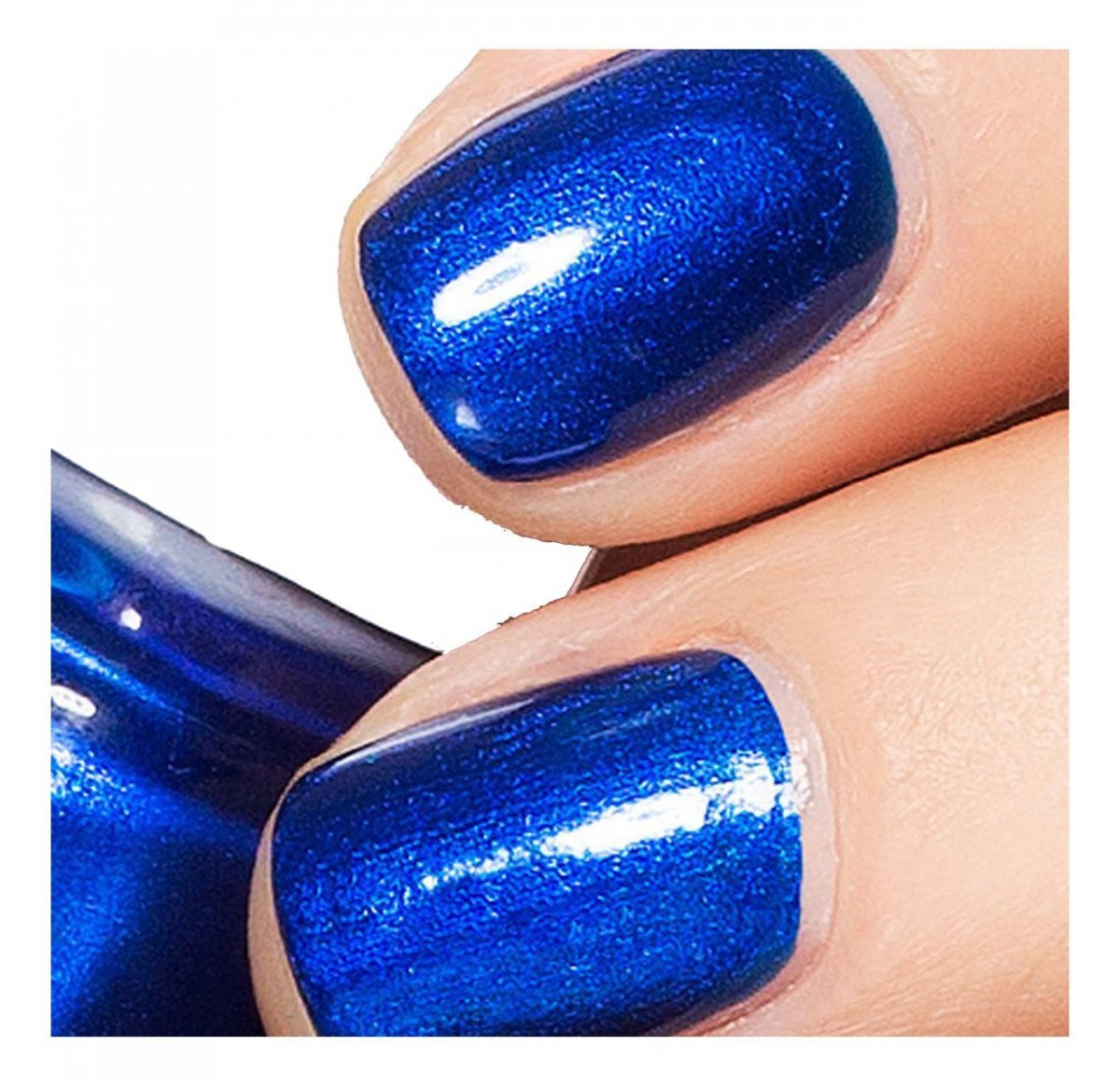 Ногти синий металлик