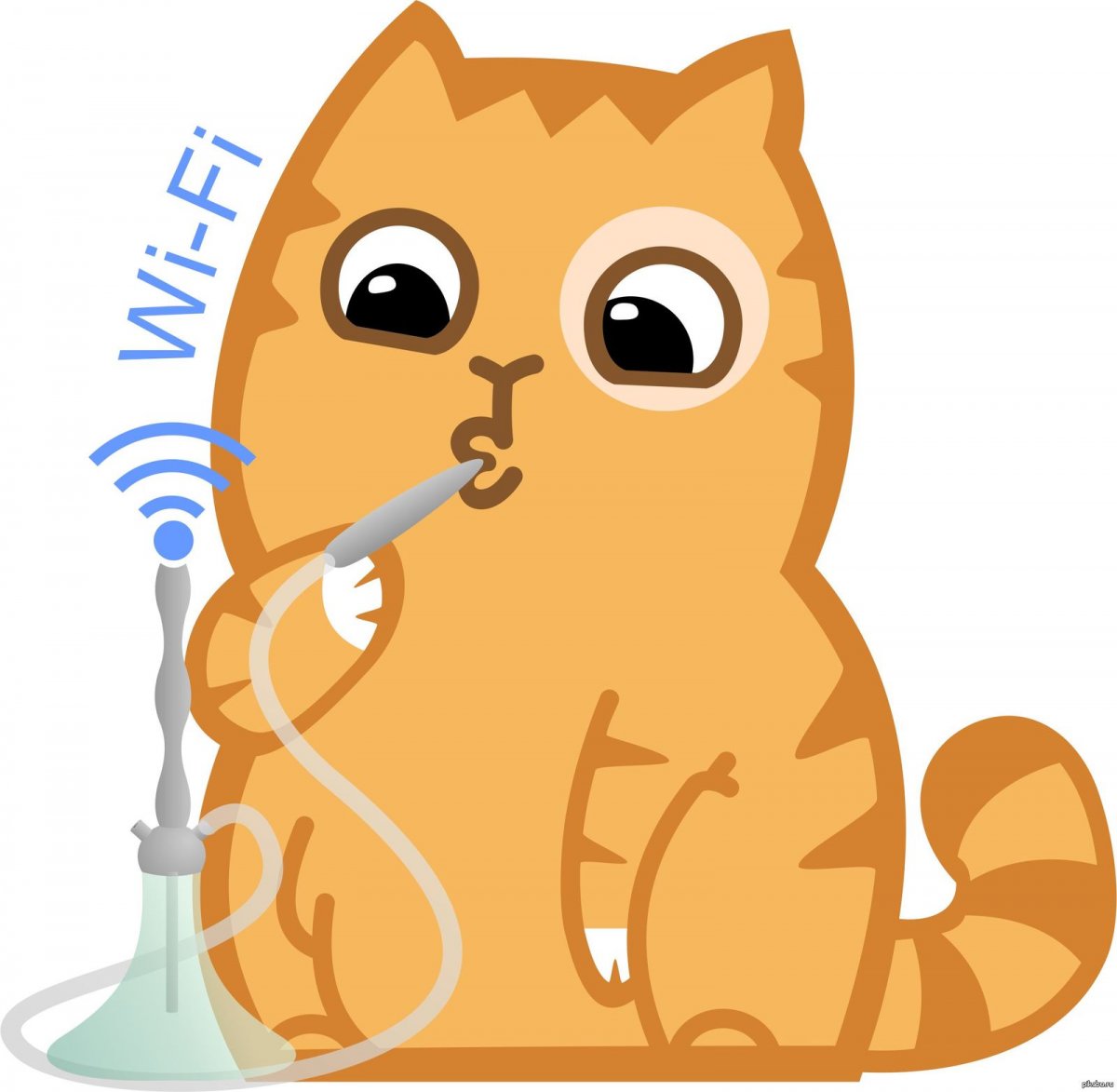 Кот персик Стикеры