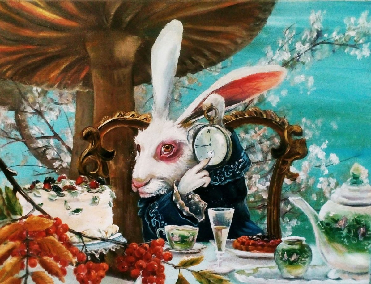 Белый кролик Алиса в стране чудес