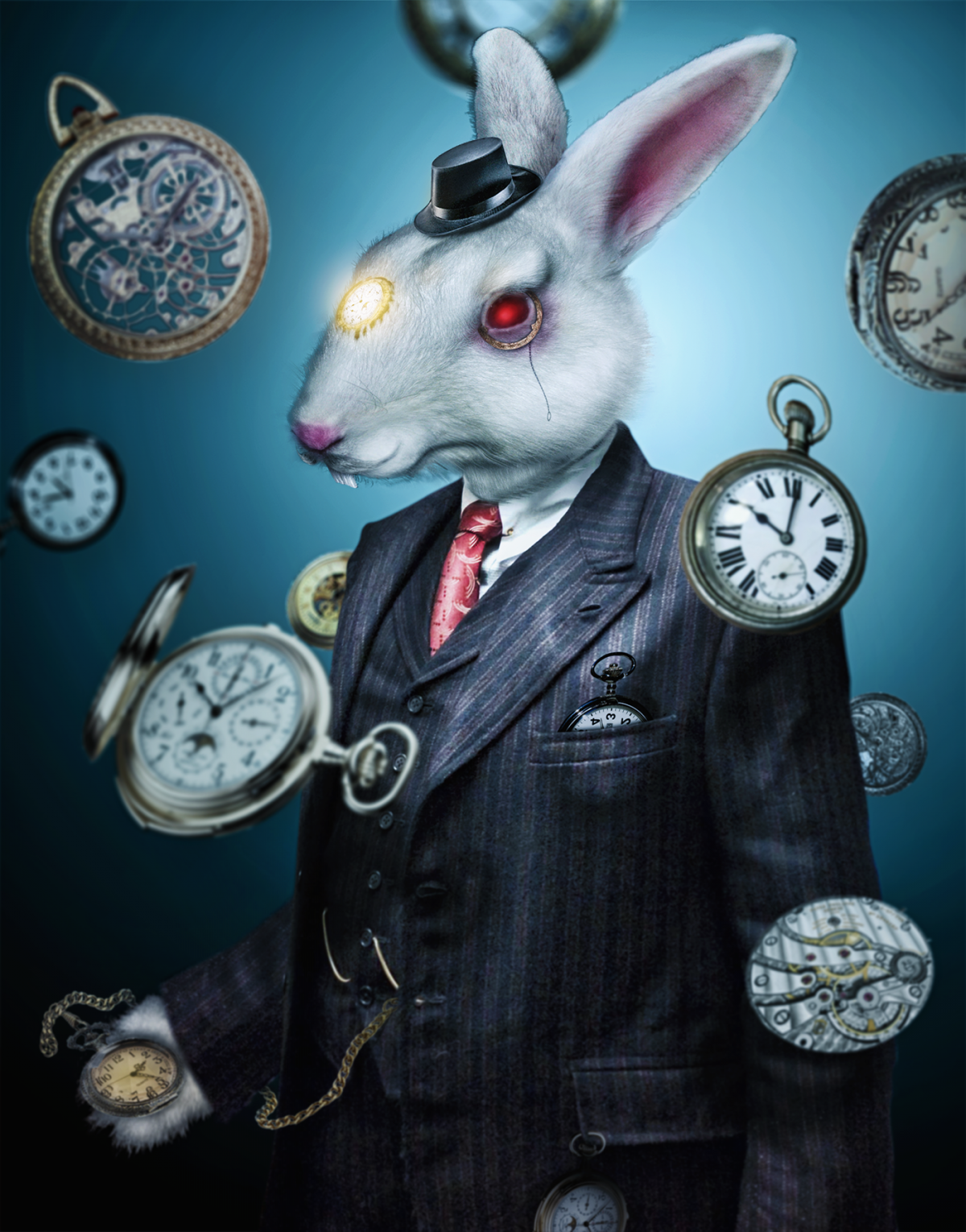 Белый кролик спешит