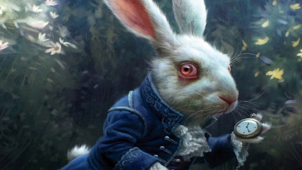 Белый кролик из Алисы в стране чудес