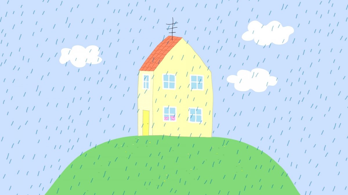 Обои с домом свинки Пеппы