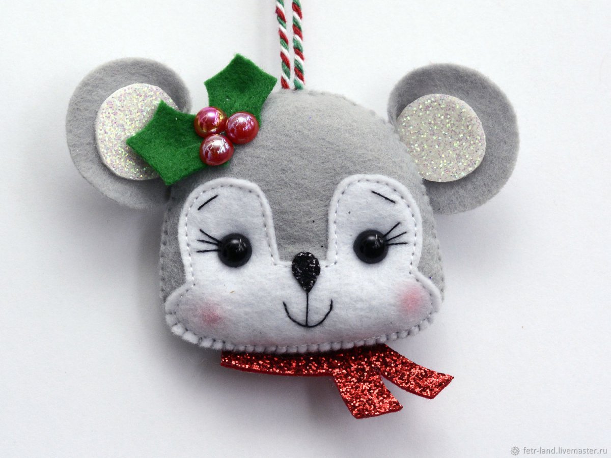 Мышка из фетра