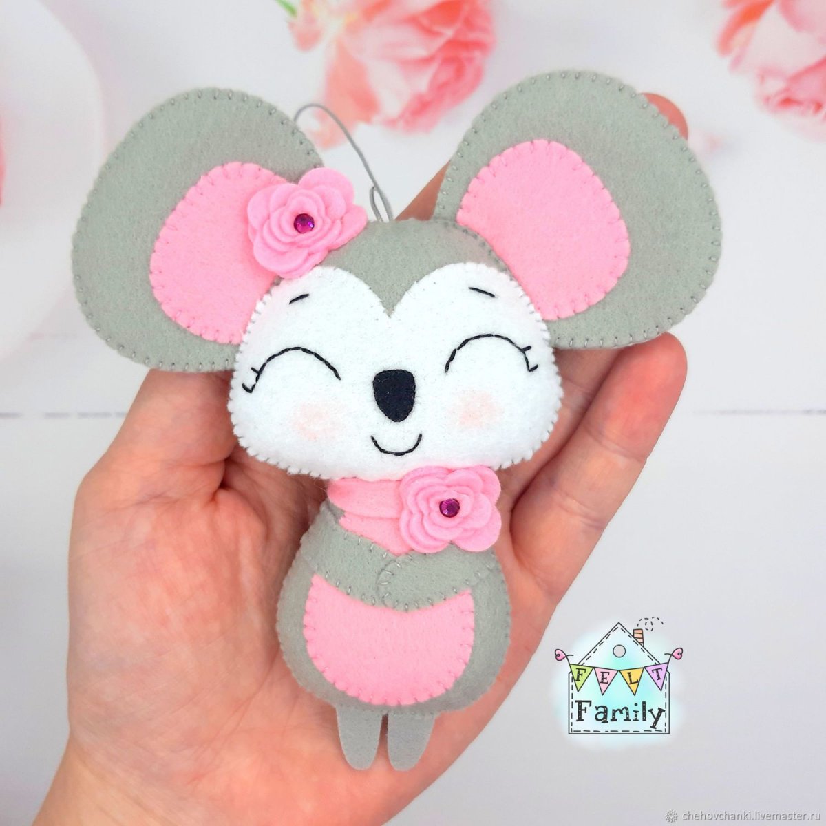 Мышка из фетра мастер класс