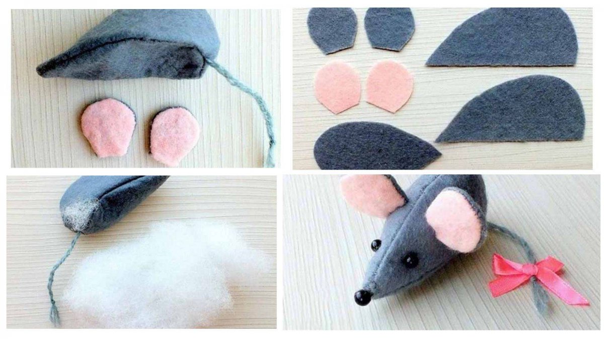 Мышонок из фетра