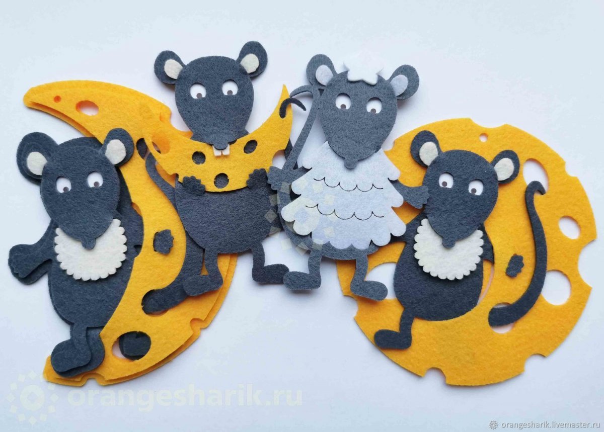 Мышь из фетра