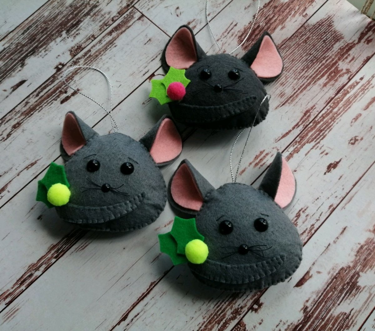 Мышка из фетра